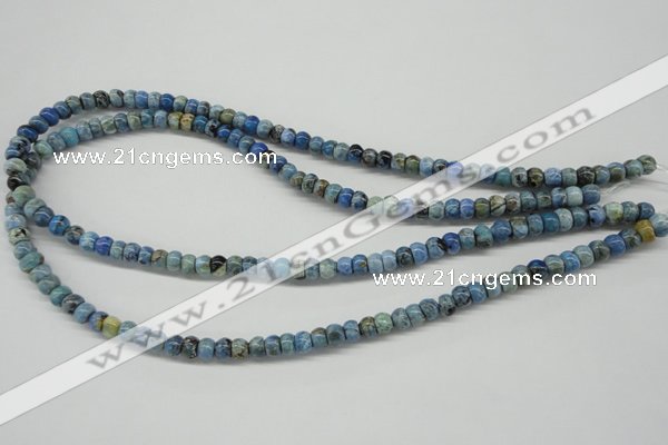 CLR200 15.5 inches 4*6mm rondelle larimar gemstone beads