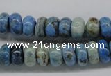 CLR202 15.5 inches 6*10mm rondelle larimar gemstone beads