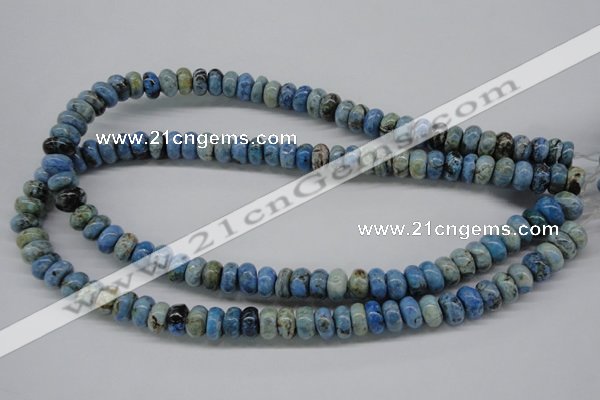 CLR202 15.5 inches 6*10mm rondelle larimar gemstone beads