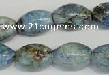 CLR206 15.5 inches 13*18mm rice larimar gemstone beads