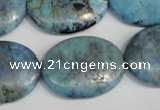 CLR216 15.5 inches 22*30mm oval larimar gemstone beads