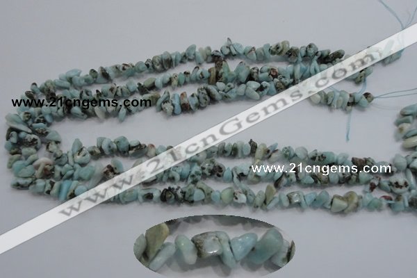 CLR30 15.5 inches natural larimar gemstone chip beads wholesale