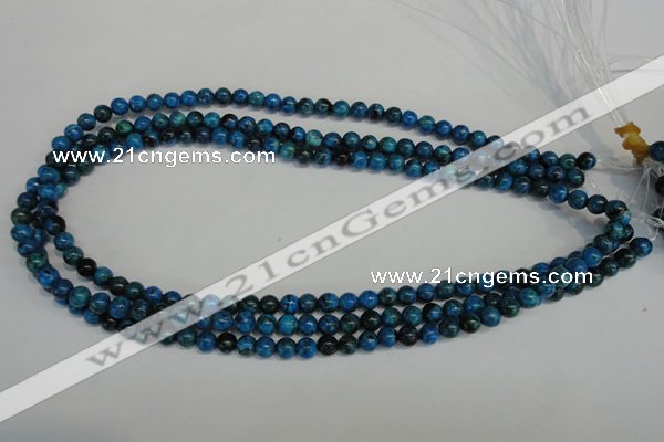 CLR300 15.5 inches 4mm round dyed larimar gemstone beads