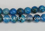 CLR302 15.5 inches 8mm round dyed larimar gemstone beads