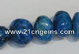 CLR316 15.5 inches 10*18mm nuggets dyed larimar gemstone beads