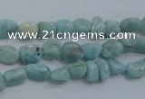 CLR32 15.5 inches 5*8mm nugget natural larimar gemstone beads