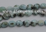 CLR35 15.5 inches 6*8mm oval natural larimar gemstone beads