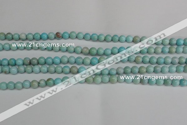 CLR350 15.5 inches 4mm round dyed larimar gemstone beads