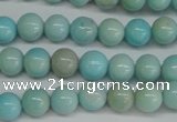 CLR351 15.5 inches 6mm round dyed larimar gemstone beads