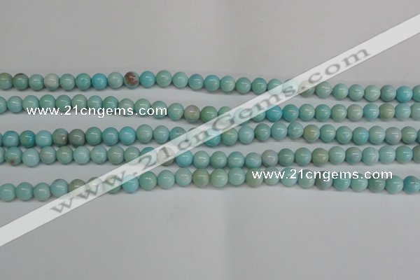 CLR351 15.5 inches 6mm round dyed larimar gemstone beads