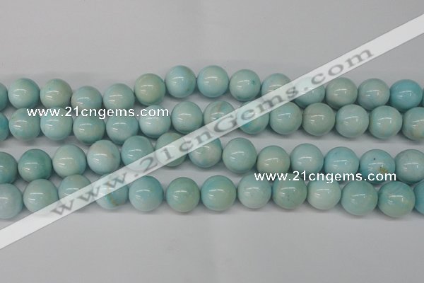 CLR355 15.5 inches 14mm round dyed larimar gemstone beads