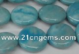 CLR363 15.5 inches 16mm flat round dyed larimar gemstone beads