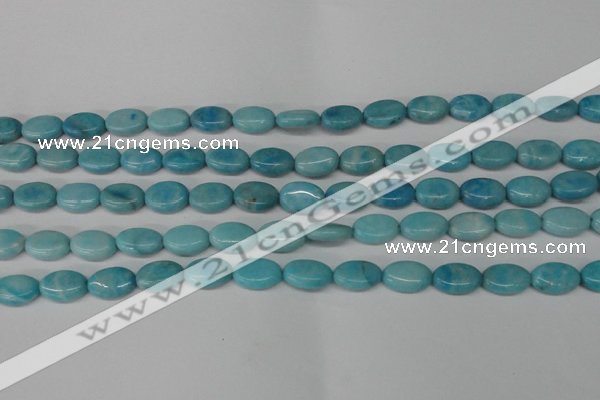 CLR371 15.5 inches 8*12mm oval dyed larimar gemstone beads