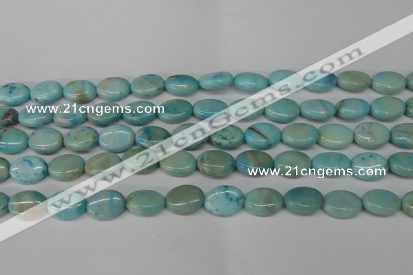 CLR372 15.5 inches 10*14mm oval dyed larimar gemstone beads