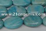 CLR374 15.5 inches 13*18mm oval dyed larimar gemstone beads