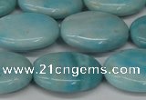 CLR375 15.5 inches 15*20mm oval dyed larimar gemstone beads