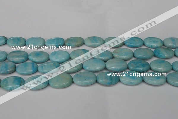 CLR375 15.5 inches 15*20mm oval dyed larimar gemstone beads