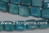 CLR380 15.5 inches 10*10mm square dyed larimar gemstone beads