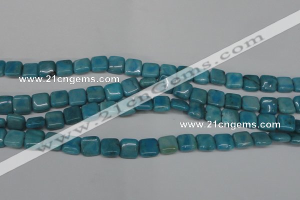 CLR380 15.5 inches 10*10mm square dyed larimar gemstone beads