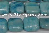 CLR381 15.5 inches 12*12mm square dyed larimar gemstone beads