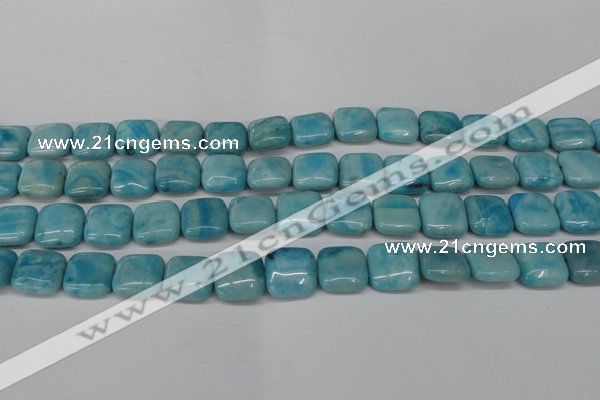 CLR381 15.5 inches 12*12mm square dyed larimar gemstone beads