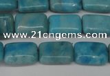 CLR391 15.5 inches 8*12mm rectangle dyed larimar gemstone beads