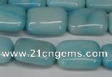 CLR392 15.5 inches 10*14mm rectangle dyed larimar gemstone beads