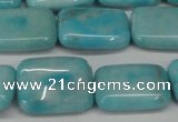 CLR393 15.5 inches 12*16mm rectangle dyed larimar gemstone beads