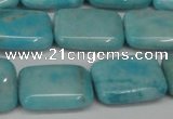 CLR394 15.5 inches 13*18mm rectangle dyed larimar gemstone beads