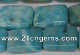 CLR395 15.5 inches 15*20mm rectangle dyed larimar gemstone beads