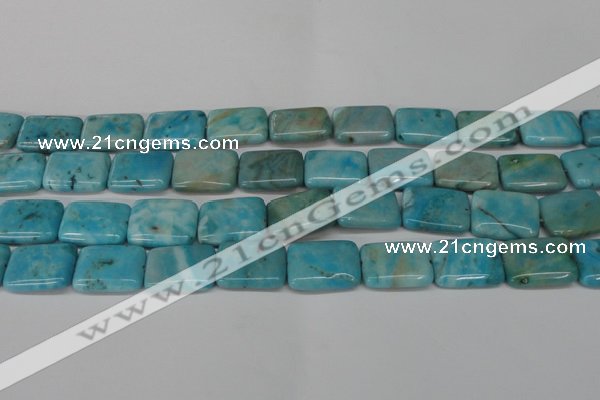 CLR395 15.5 inches 15*20mm rectangle dyed larimar gemstone beads