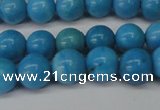 CLR400 15.5 inches 4mm round dyed larimar gemstone beads