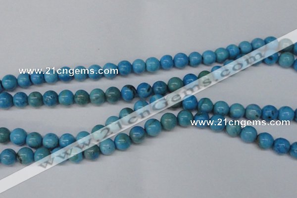 CLR402 15.5 inches 8mm round dyed larimar gemstone beads