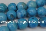 CLR403 15.5 inches 10mm round dyed larimar gemstone beads