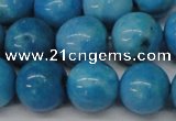 CLR405 15.5 inches 14mm round dyed larimar gemstone beads