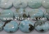 CLR41 15.5 inches 12*16mm oval natural larimar gemstone beads