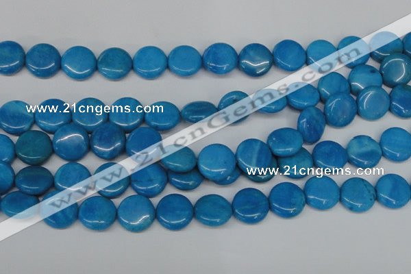 CLR416 15.5 inches 25mm flat round dyed larimar gemstone beads