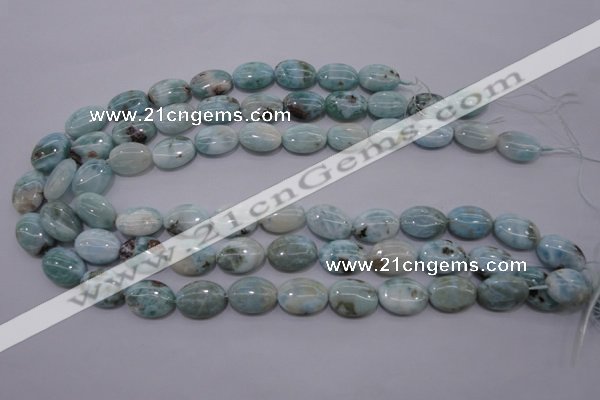 CLR42 15.5 inches 13*18mm oval natural larimar gemstone beads