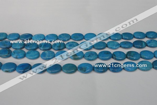 CLR420 15.5 inches 8*12mm oval dyed larimar gemstone beads