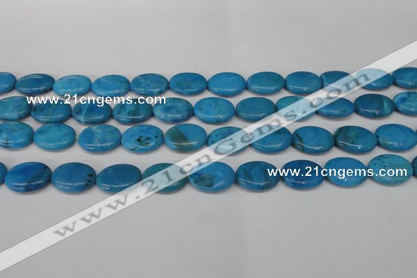 CLR421 15.5 inches 10*14mm oval dyed larimar gemstone beads