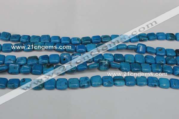 CLR430 15.5 inches 10*10mm square dyed larimar gemstone beads