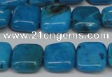 CLR431 15.5 inches 12*12mm square dyed larimar gemstone beads