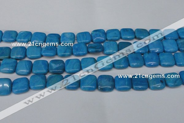 CLR432 15.5 inches 14*14mm square dyed larimar gemstone beads