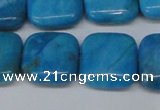 CLR433 15.5 inches 16*16mm square dyed larimar gemstone beads