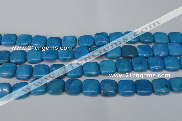 CLR433 15.5 inches 16*16mm square dyed larimar gemstone beads