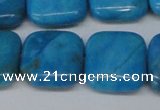 CLR435 15.5 inches 20*20mm square dyed larimar gemstone beads