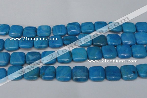 CLR436 15.5 inches 25*25mm square dyed larimar gemstone beads