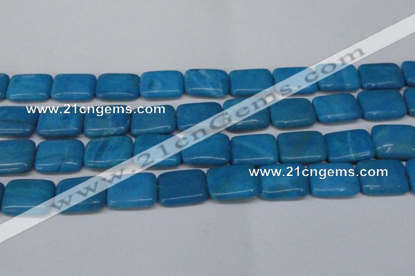 CLR444 15.5 inches 15*20mm rectangle dyed larimar gemstone beads