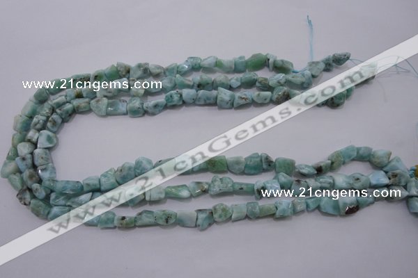 CLR47 15.5 inches 5*7mm – 10*12mm nuggets natural larimar beads