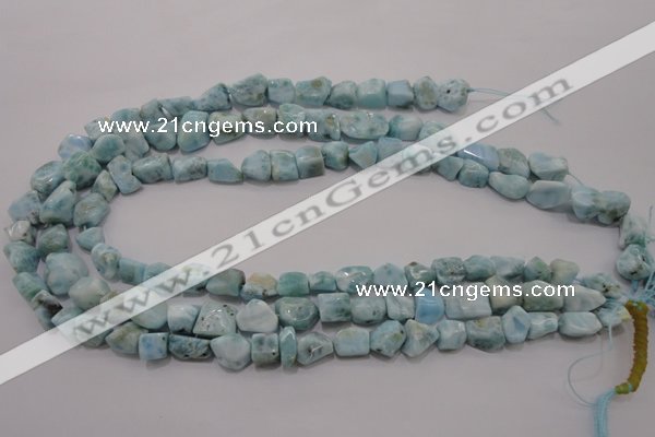 CLR48 15.5 inches 6*7mm – 10*14mm nuggets natural larimar beads